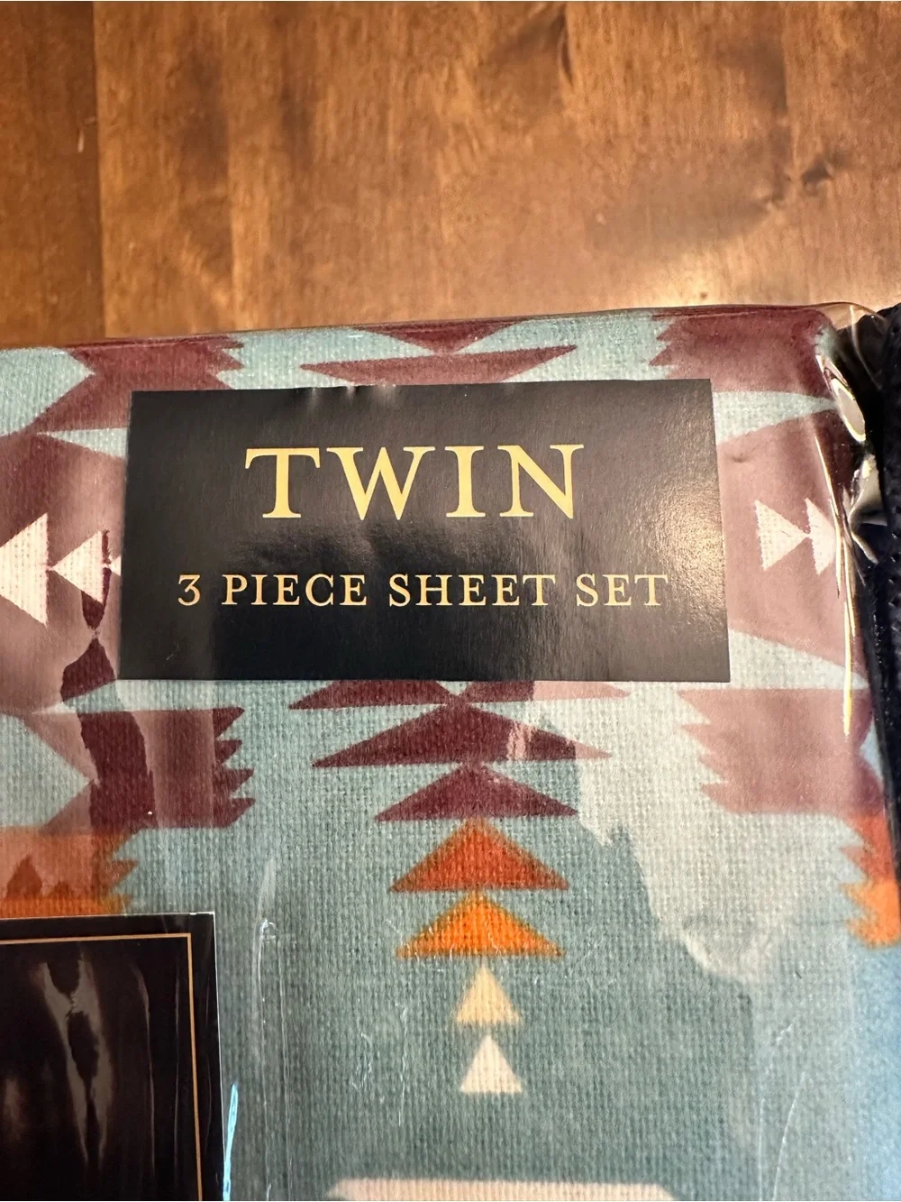 New Pendleton Twin 3 Piece Sheet Set Avra Valley Teal 100% Cotton